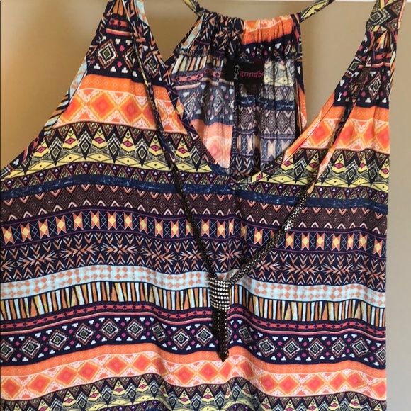 Colorful Tank With Built In Necklace - Picture 3 of 5